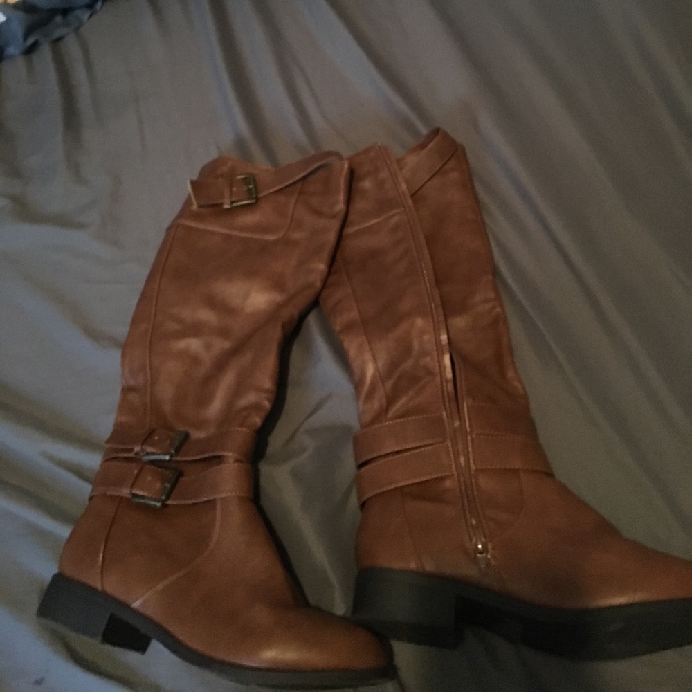 Tall brown boots